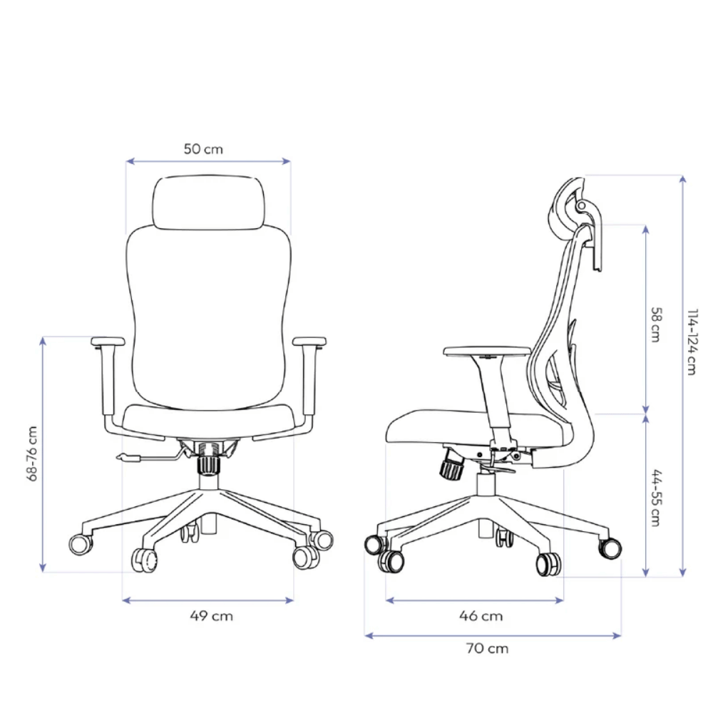 Cadeira Ergonômica Elements Sarín – Preto