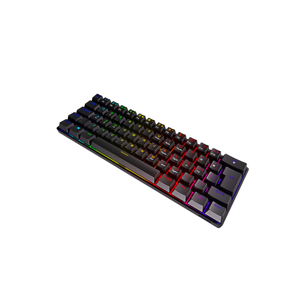 Teclado Gamer Mecanico PCYes Zot Outemu Blue Hotswap RGB Preto - PZOHBLRGB