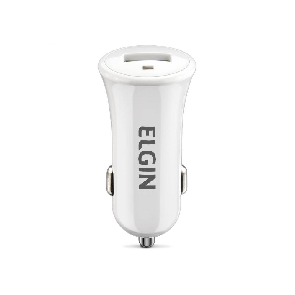 Carregador Veicular 12v Usb 5v 1A Elgin Branco - 27598