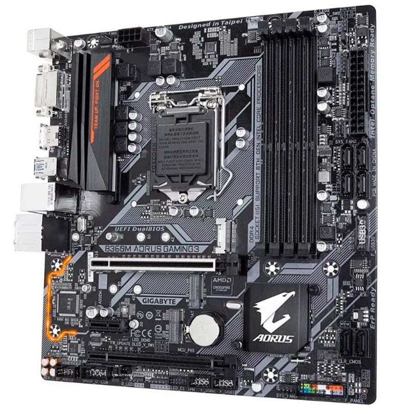 Placa Mae Gigabyte B360m Lga 1151 M-Atx Ddr4 2666mhz Hdmi M2. Usb 3.1 Aorus Gaming (8 E 9 Geração)