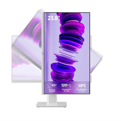 Monitor Corporativo Led 23.8 Pols Get Slim Hdmi Vga 120Hz 1920 x 1080 Branco - 72667