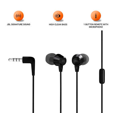 Fone de Ouvido P2 JBL Intra Auricular C50Hi Preto - 278072