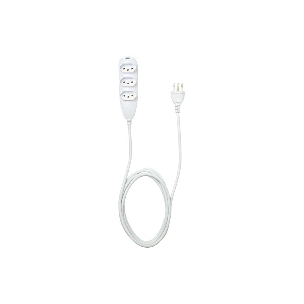 Extensão Elétrica 3 Tomadas 10A 3mt Bivolt Branca Intelbras EXT 3003 - 4830153