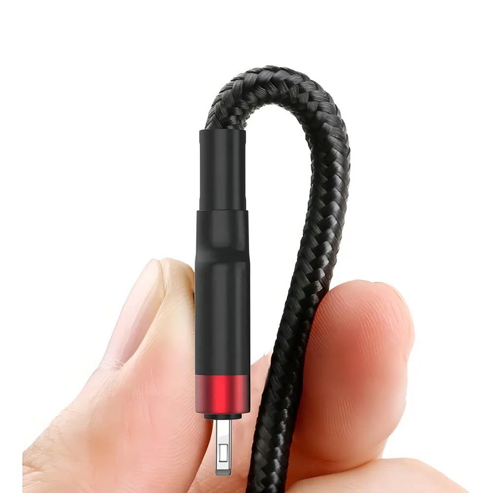 Cabo Carregador Usb Tipo C 3 em 1 Turbo Lightning Tipo C e V8 Preto X-Dronic