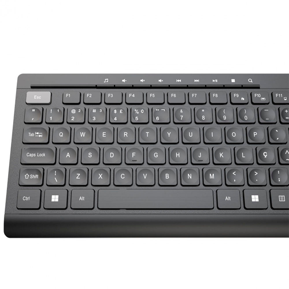Teclado Sem Fio PCYes Soft Preto / Cinza - PTOSFWAB