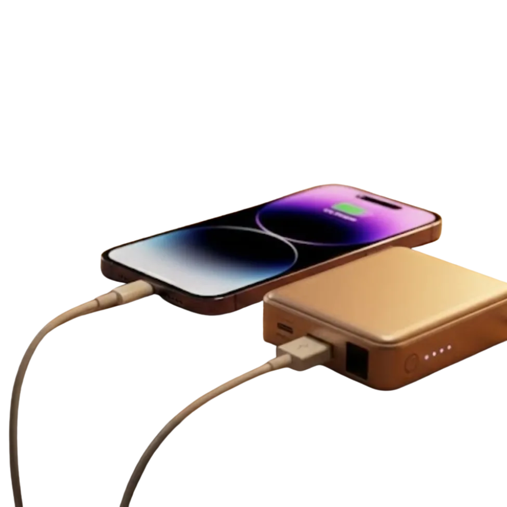 Carregador Portátil Power Bank AGold 10000Mah 22.5W Tipo C + USB + Tipo C Femea Branco - BTE-103