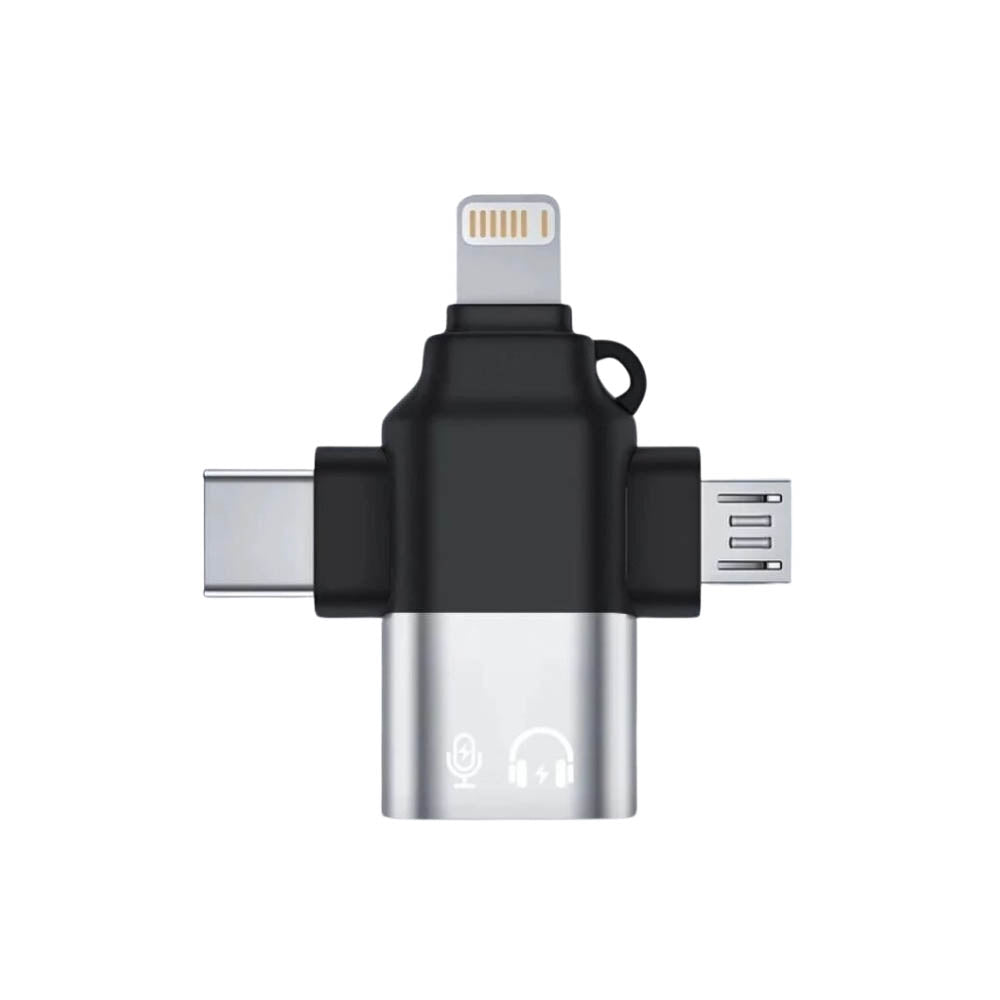 Adaptador Otg 3 em 1 (Lightning / Tipo C / Micro Usb) P/ Usb 3.0 Femea Knup - HM006