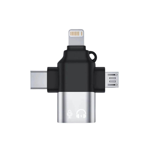 Adaptador Otg 3 em 1 (Lightning / Tipo C / Micro Usb) P/ Usb 3.0 Femea Knup - HM006
