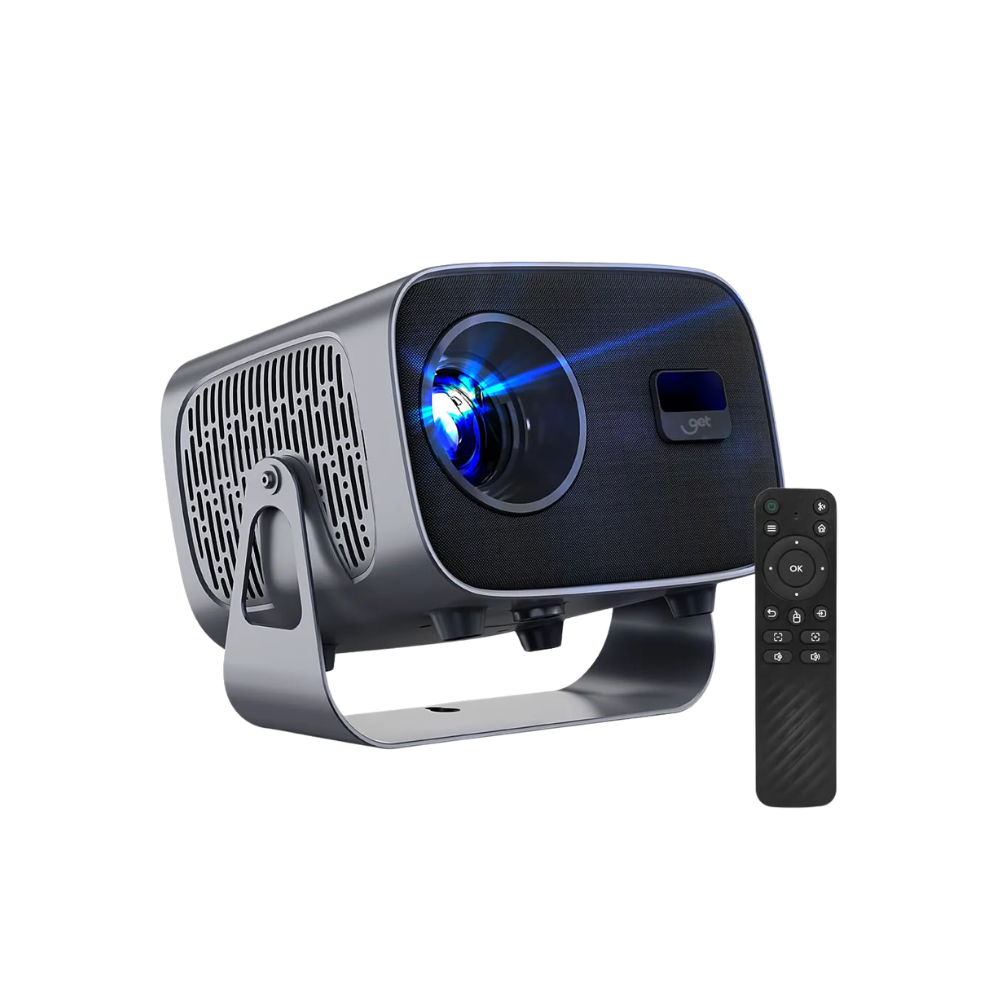 Projetor Smart GET Vision  Full HD 3000 Lumens Android 13 C/ Alto Falante LED HDMI 2x Usb Wi-Fi 120 Pols - 72510
