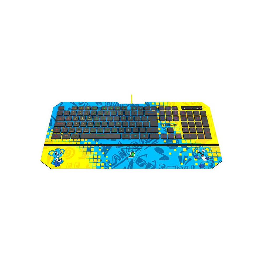Teclado Gamer Membrana Redragon Brancoala RGB Apoio de Pulso Integrado Personalizado - B502RGB