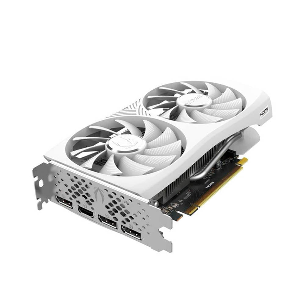 Placa De Video 8gb Rtx4060 Gddr6 Zotac Nvidia 128bits 2490mhz 3x Displayport 1x Hdmi White Edition Branco - Zt-D40600Q-1