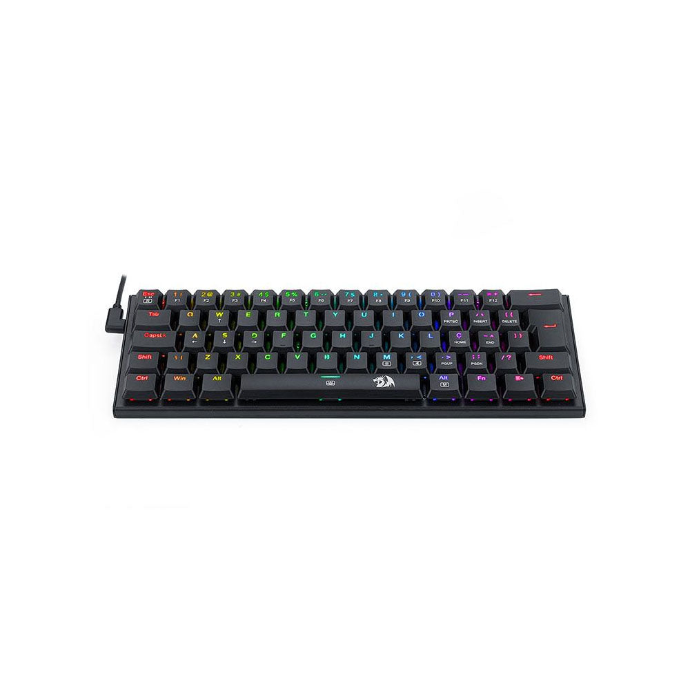 Teclado Gamer Mecânico Redragon Anivia RGB Switch Marrom Preto - K614-RGB (PT-BROWN)
