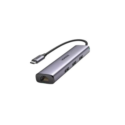 Adaptador Ugreen USB-C 3.1 para RJ45 Gigabit + USB CM475 Cinza Truedata