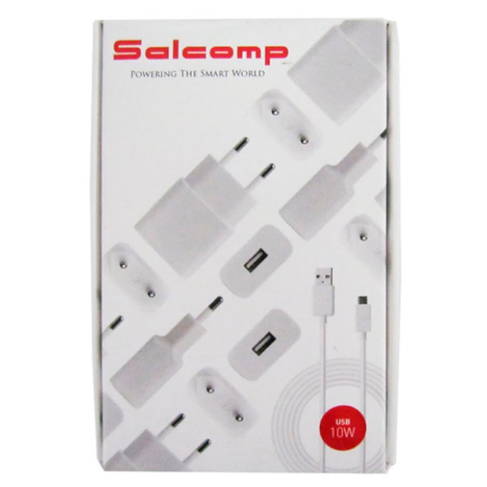 Kit Carregadores Usb - Carregador de Parede Usb + Cabo Micro Usb Salcomp Branco - S11D38KIT