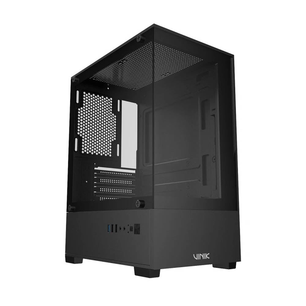 Gabinete Gamer Vinik G-Shield Mid Tower C/ Frente e Lateral em Vidro Temperado Preto - GGGSBKV2
