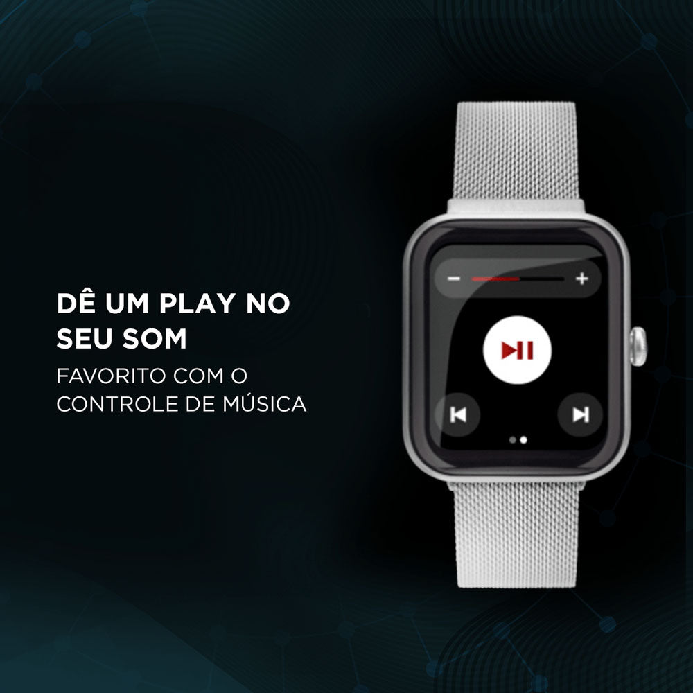 Relógio de Pulso SmartWatch Technos Connect Max Preto e Vermelho - TMAXAA/5P