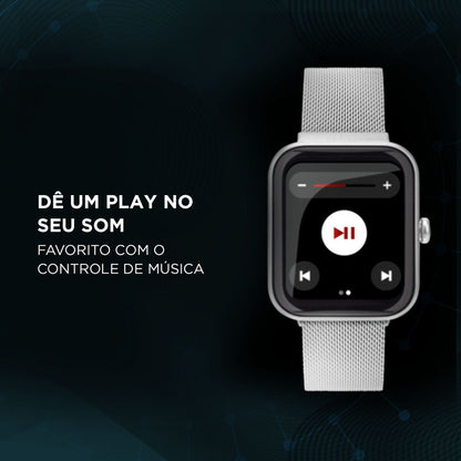 Relógio de Pulso SmartWatch Technos Connect Max Preto e Vermelho - TMAXAA/5P