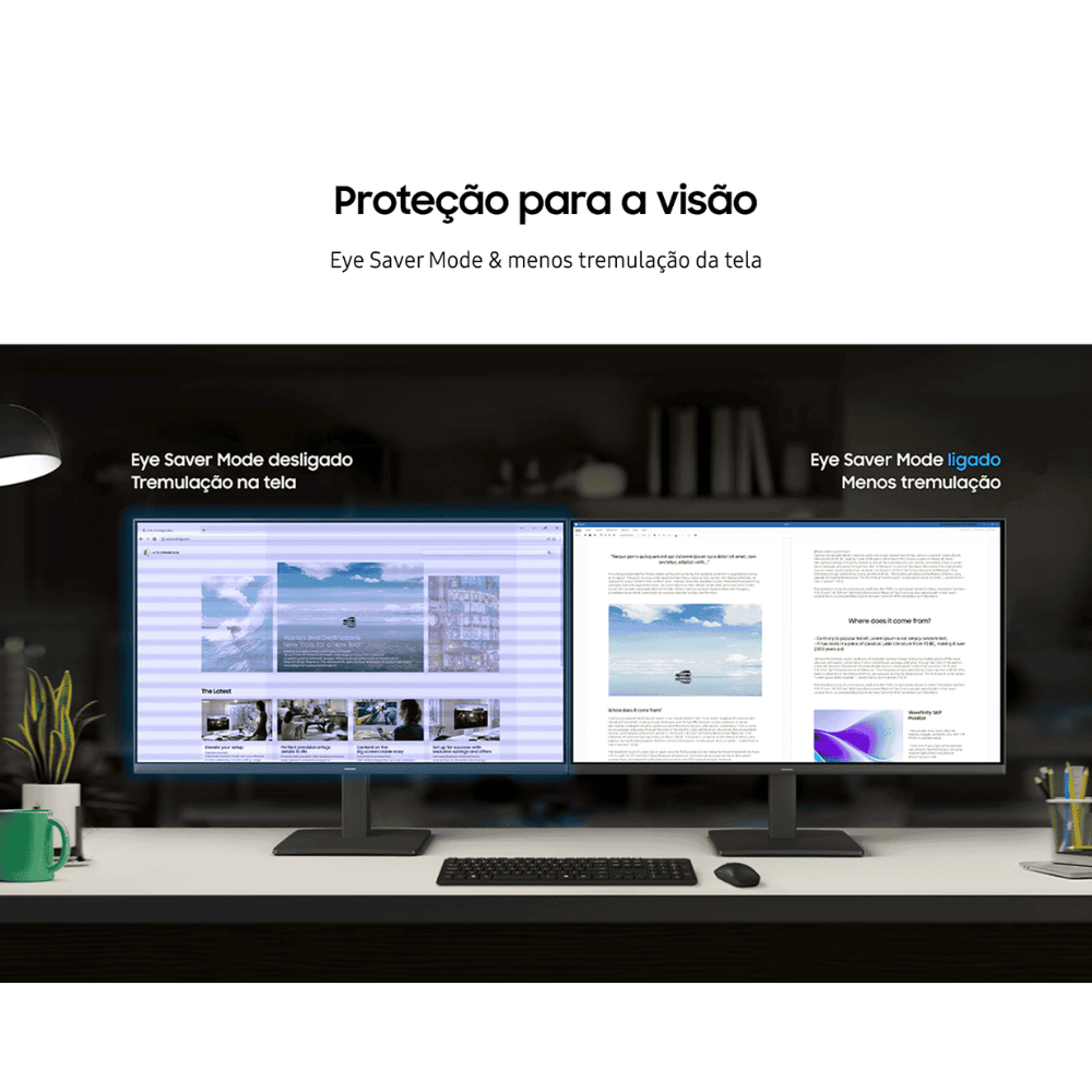 Monitor Gamer Led 24 Pols Samsung S3 Essential Full Hd IPS 1920 x 1080 120Hz Hdmi/VGA 5ms - LS24F320GALMZD