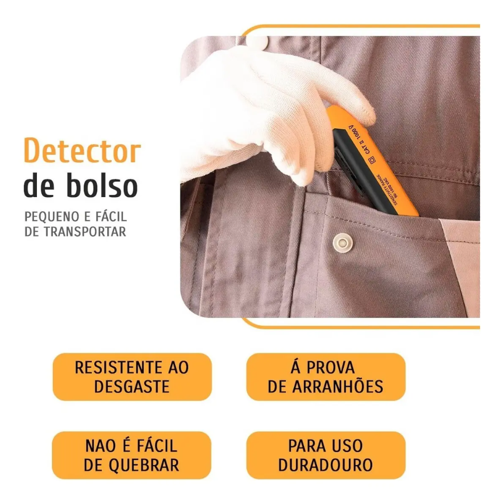 Detector Testador de Tensão Bomder C/ Pilhas - BOM-6401