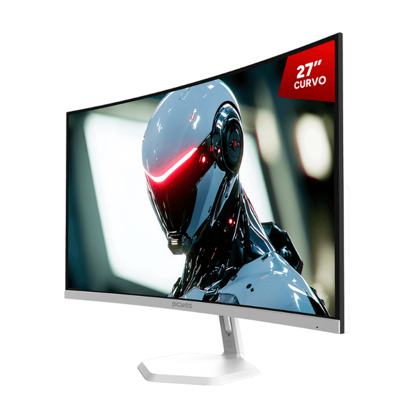 Monitor Gamer Curvo Led 27 Pols PCYes Quartzo Q27 Full HD  Va 100Hz 5Ms Hdmi vga Branco -  PMGQ27C100WG