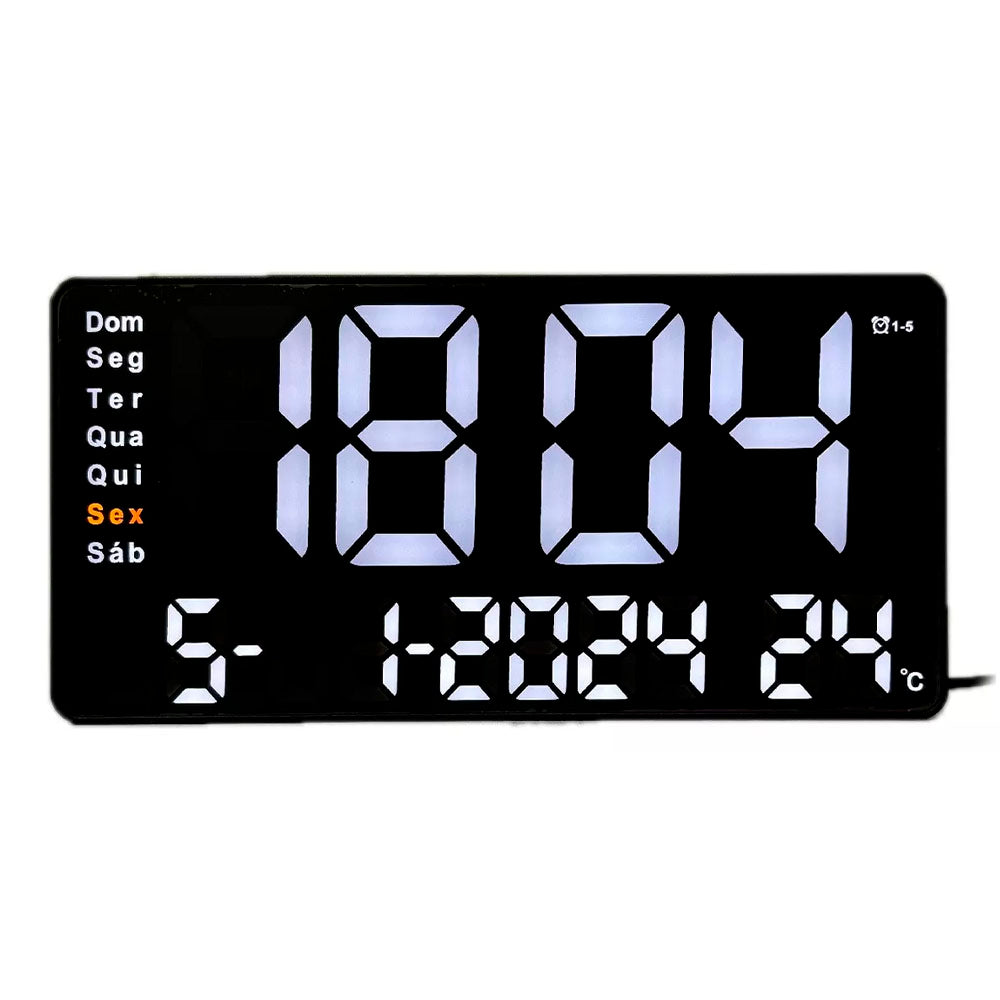 Relogio De Parede Led Digital Lelong - LE-2167
