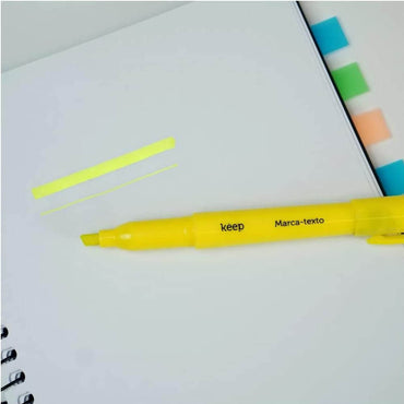 Marca Texto Amarelo Keep - Blister C/ 2 Unidades - MR068
