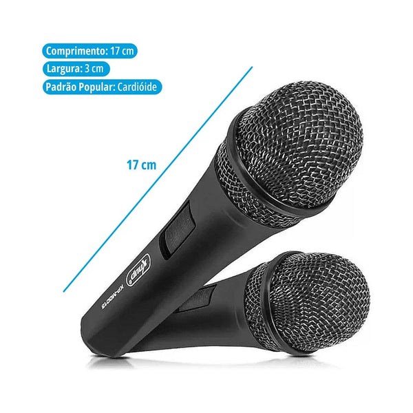 Microfone Com Fio Dinâmico Alta Definição Knup Kp-M0015