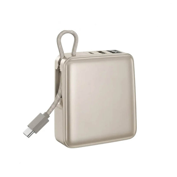 Carregador Portátil Power Bank AGold 10000Mah 22.5W Tipo C + USB + Tipo C Femea Cinza - BTE-103