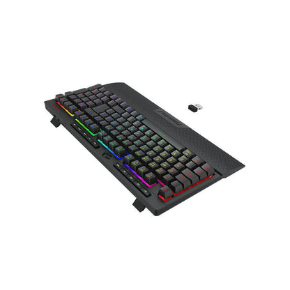 Teclado Gamer Membrana Redragon Shiva 98 RGB Preto C/ Apoio de Pulso - K515-RGB Truedata