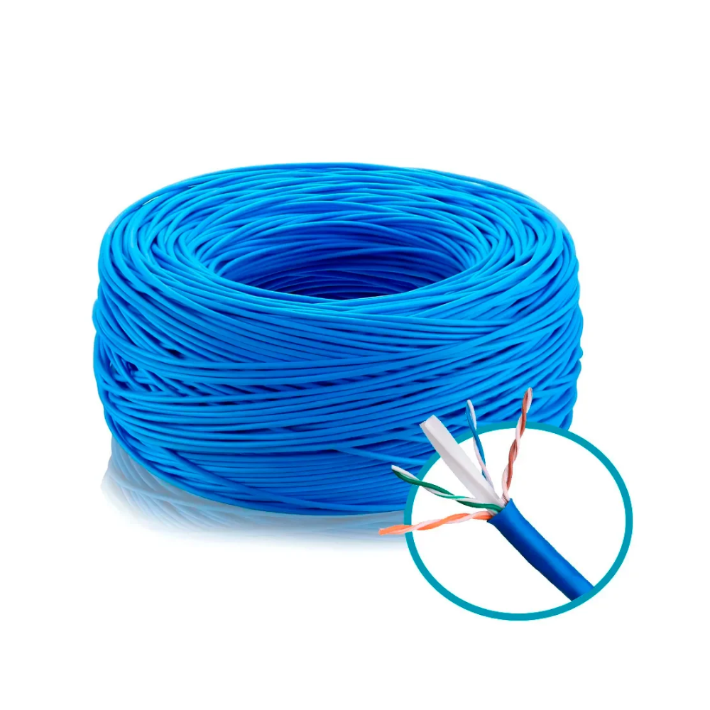 Cabo De Rede U/UTP 4 Pares Cat6 Impact Giga Intelbras Cx C/305mts Azul IG6CMAZ- 4000270