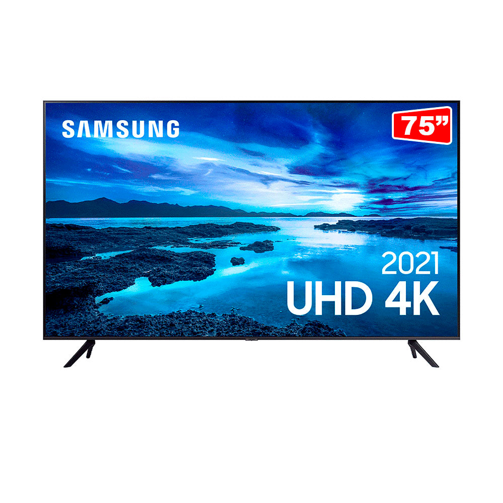 Smart TV Led Samsung 75" UHD 4K Wi-fi Bluetooth USB HDMI Alexa Integrada - 75AU7700