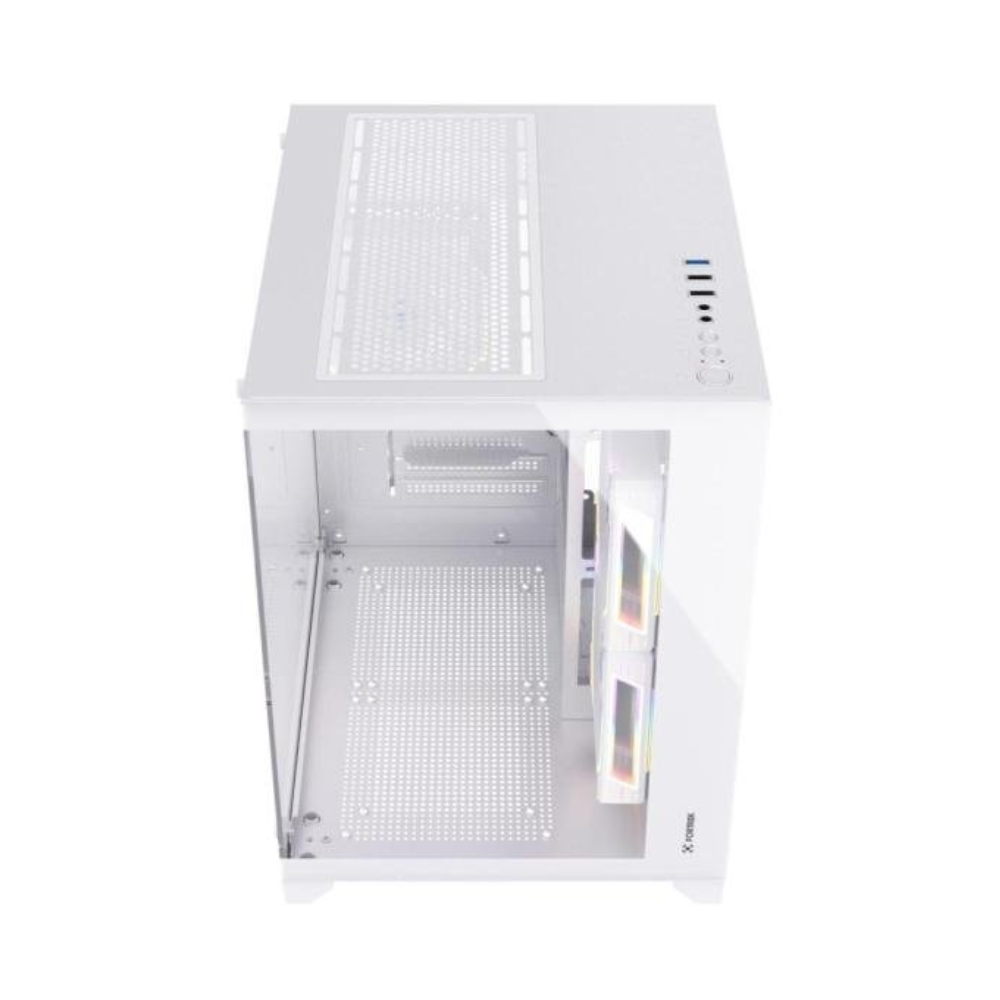 Gabinete Gamer Fortrek Clarity C/ Lateral em Vidro Temperado Branco - 83457