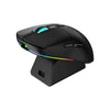 Mouse Gamer Sem Fio Recarregável C/ Base Warrior Magnus 6 Botoes 10000dpi Preto - MO421