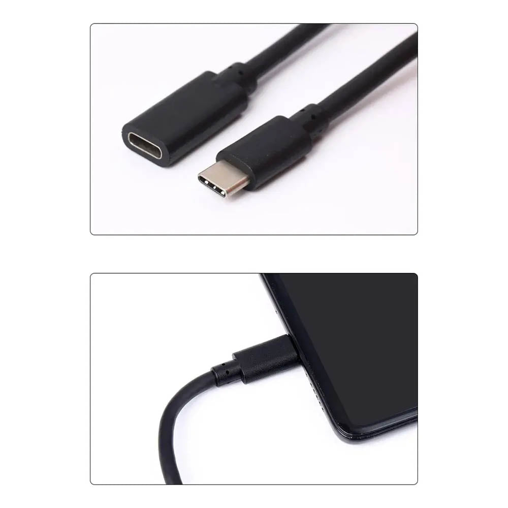 Cabo Usb Extensao Usb Tipo C 3.1 A Macho X Femea - 50cm