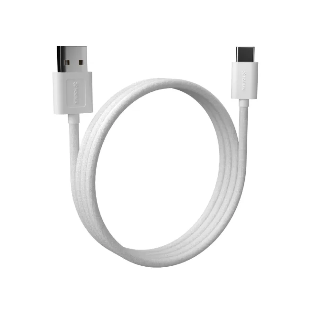 Cabo de Dados USB-A Para USB-C Fortrek U111 1mt Nylon Trançado Branco - 85981