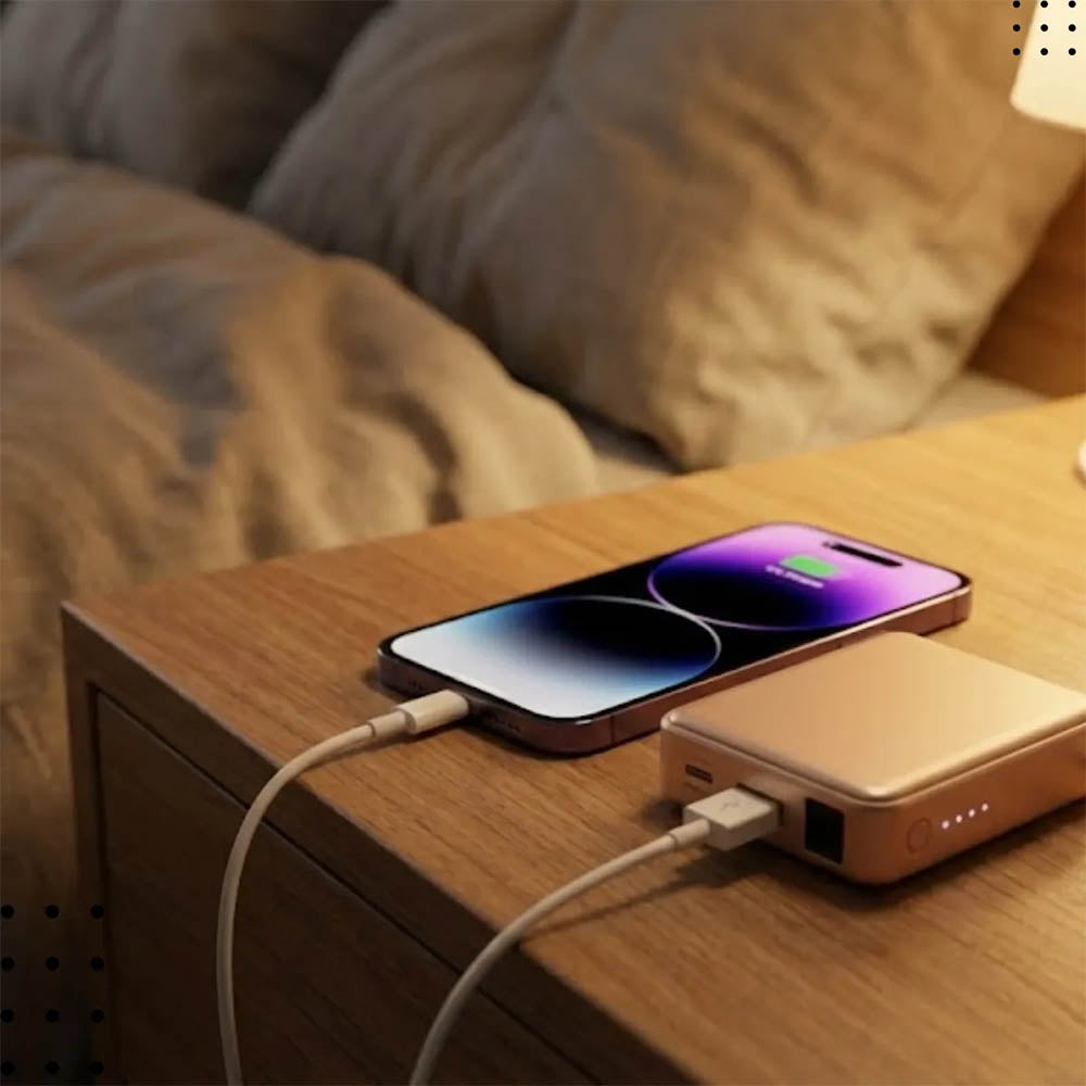 Carregador Portátil Power Bank AGold 10000Mah 22.5W Tipo C + USB + Tipo C Femea Cinza - BTE-103