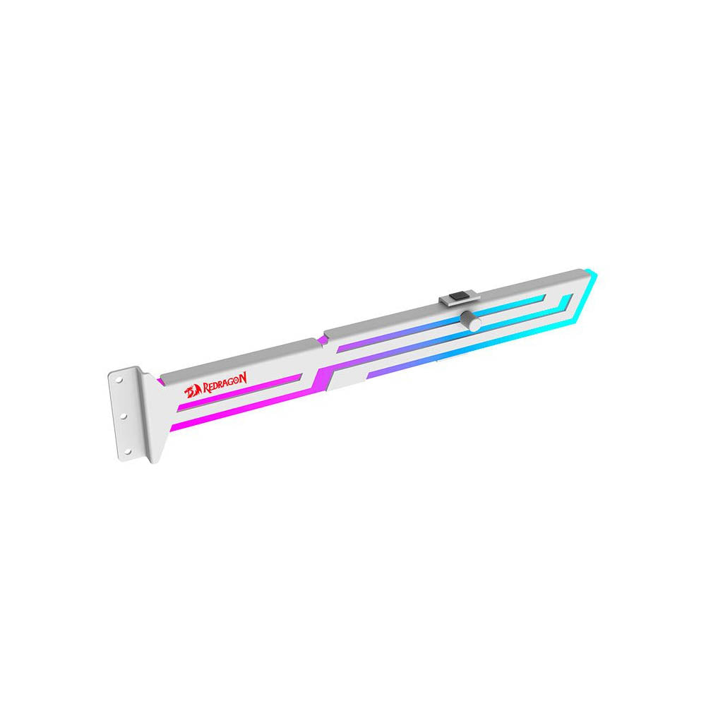 Suporte para Placa de Vídeo Ajustável Vertical Redragon C/ RGB Branco - RD-GCP03W