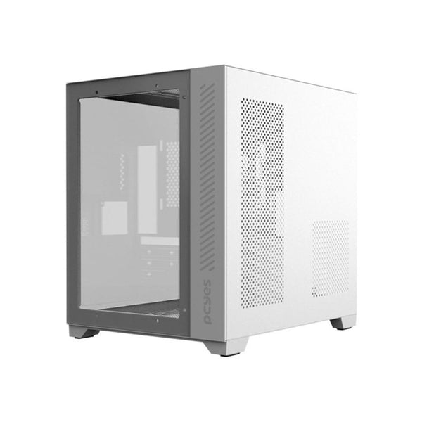Gabinete Gamer PCYes Mid Tower Forcefield Branco Com Lateral e Frente em Vidro Temperado - GFFWGP