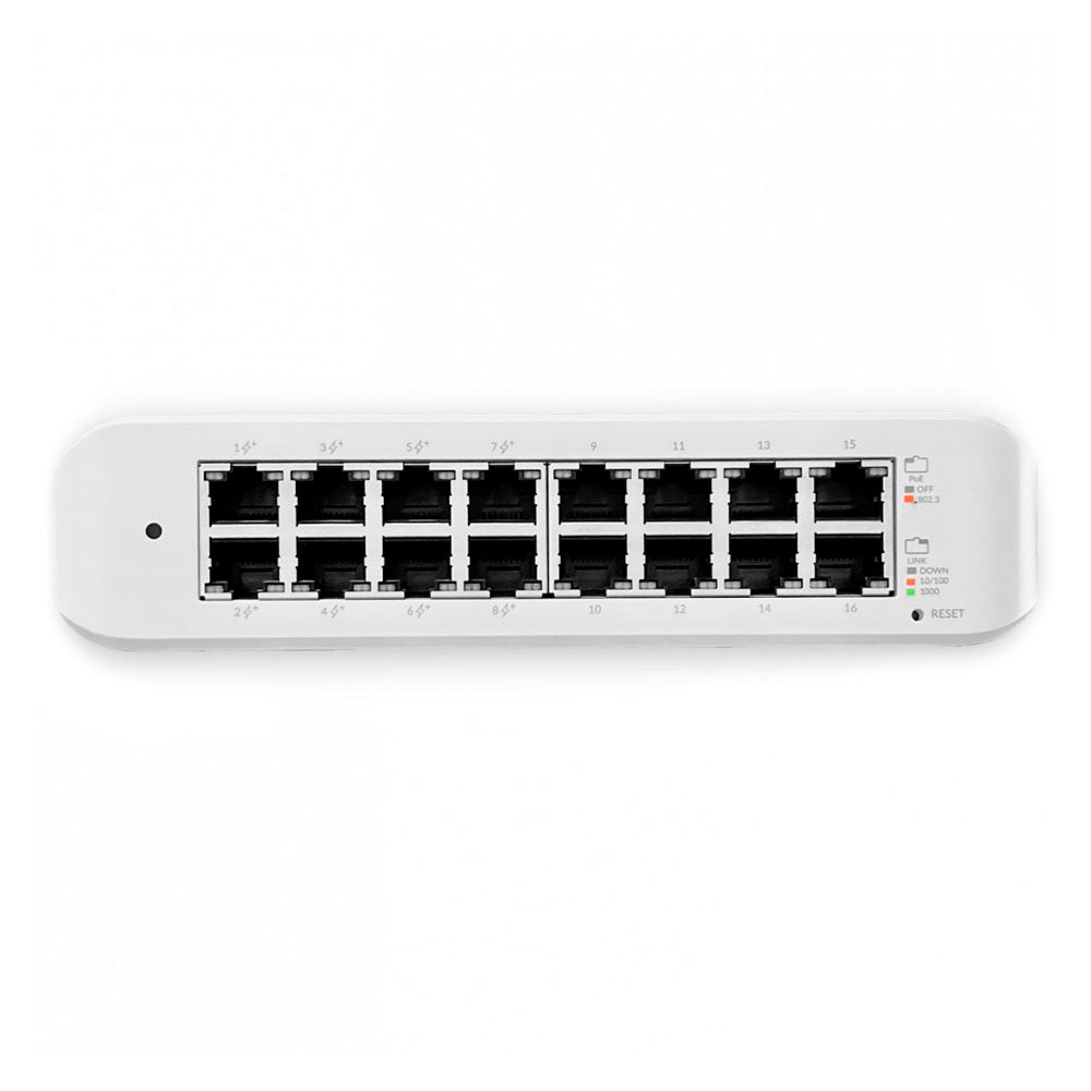 Switch 16 Portas (8 PoE+) Gigabit 10/100/1000 Unifi Gerenciavel - USW-Lite-16-PoE