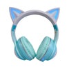 Fone De Ouvido Headphone Bluetooth Cat Ear Verde - ST71M