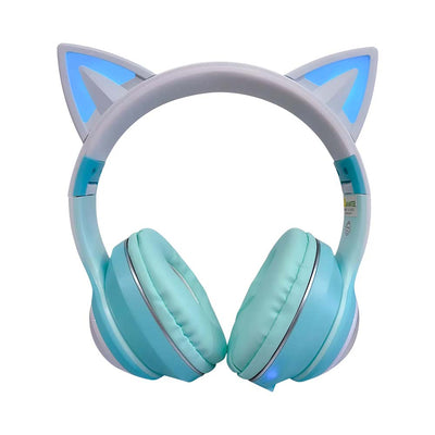 Fone De Ouvido Headphone Bluetooth Cat Ear Verde - ST71M