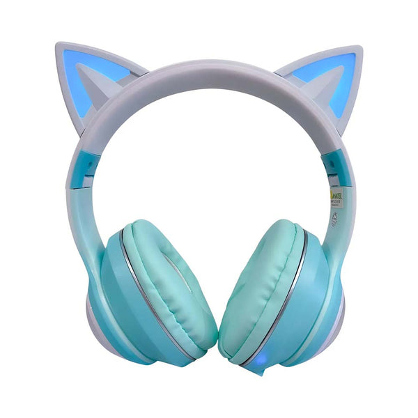 Fone De Ouvido Headphone Bluetooth Cat Ear Verde - ST71M