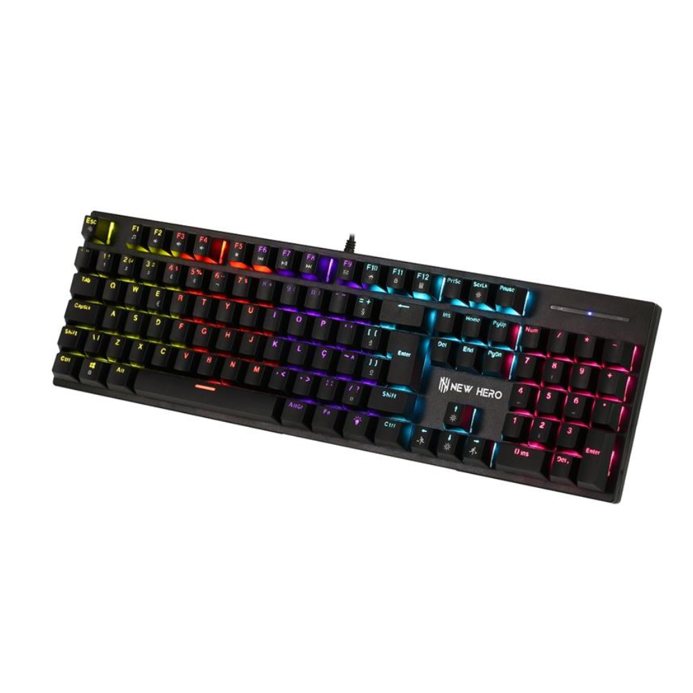 Teclado Gamer Mecanico New Hero USB RGB Prisma NH-KTPR-03