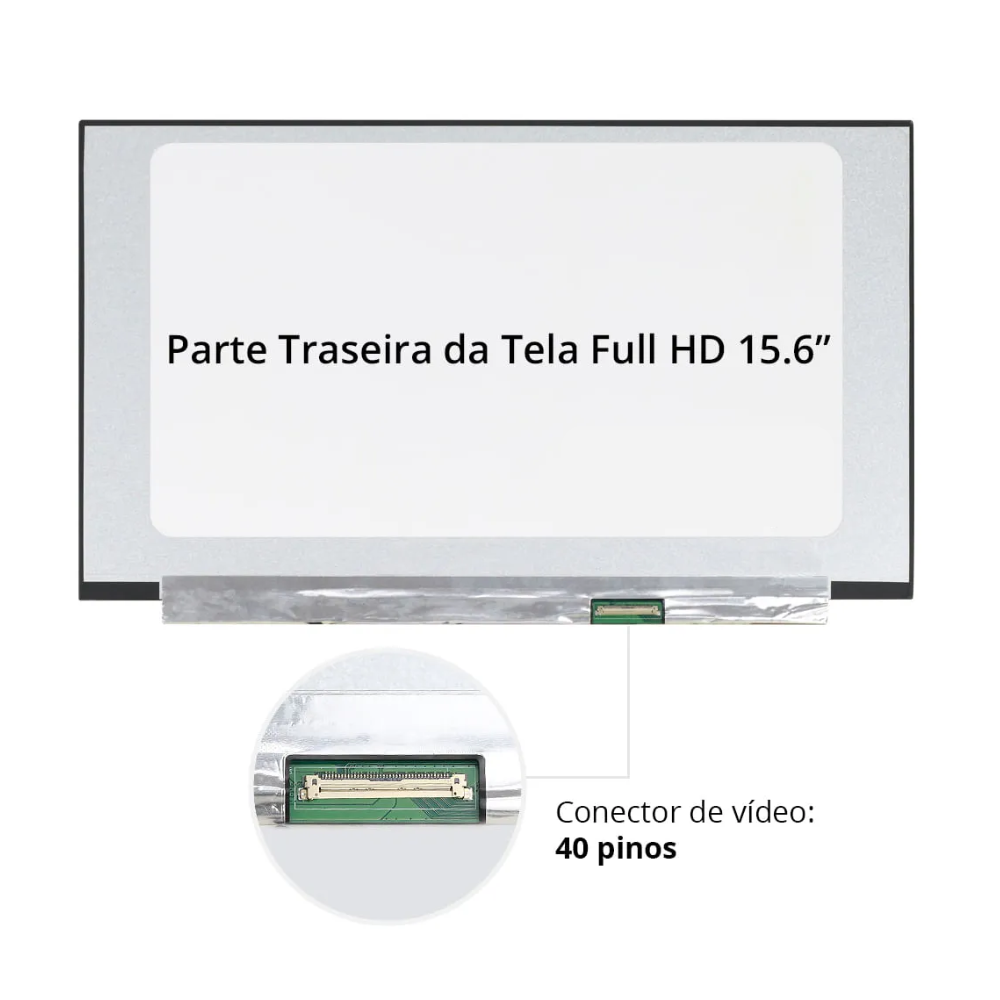 Tela Led Para Notebook Full HD 15.6 Pols 144Hz 40 Pinos Sem Bordas Lp156wfj (sp)(b3)