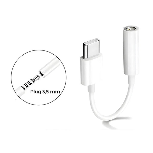 Cabo Adaptador de Som P3 Femea Para USB Tipo C aGold - CBA-09