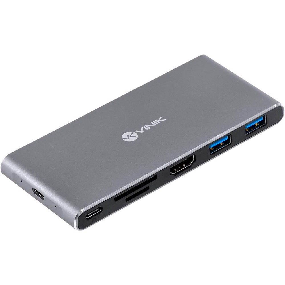 Adaptador Hub USB Tipo C Para Ssd M.2 + Hdmi + 2x USB + Usb Tipo C PD 100w + Leitor Cartão SD Vinik - DSM-5C