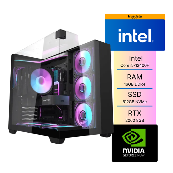 Computador Gamer Truedata Intel Core i5-12400f 2.5Ghz 16gb Ddr4 Ssd 512gb Nvme RTX2060 6Gb Fonte 500w