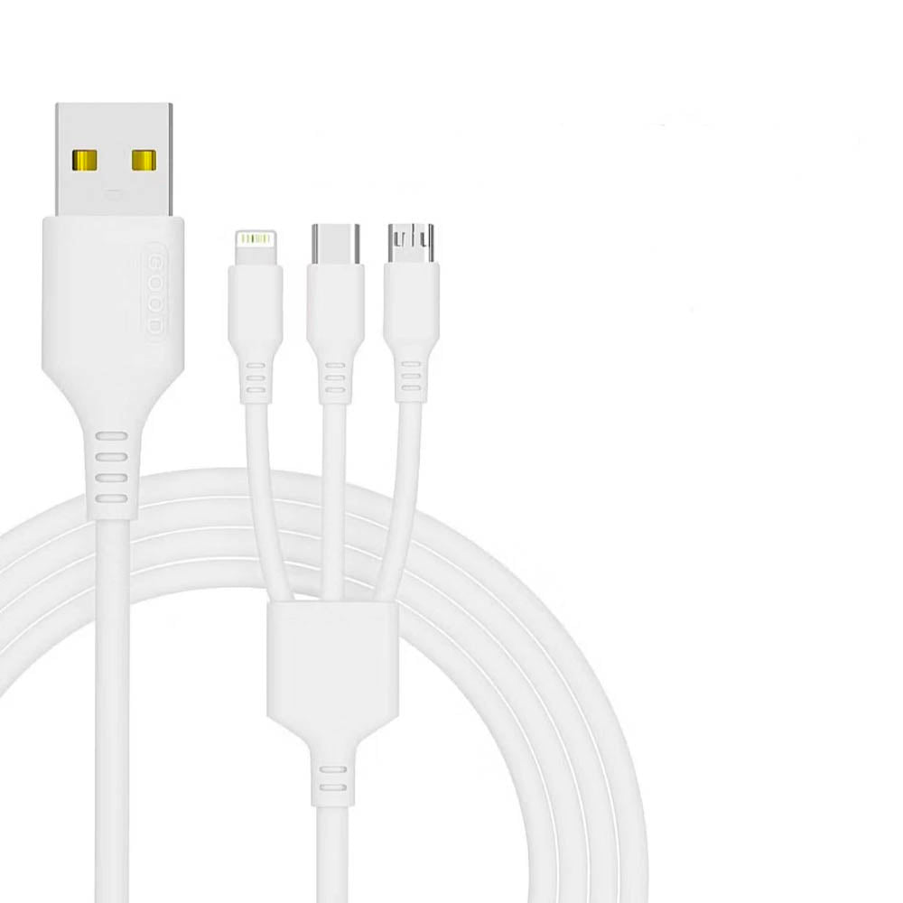 Cabo Carregador Usb Multiconexões aGold Preto - CB-54 Truedata