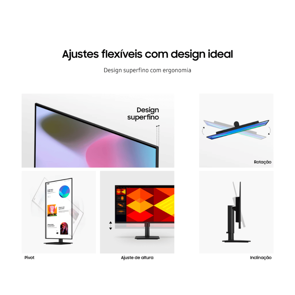 Monitor Gamer Led 24 Pols Samsung S4 Essential Full Hd IPS 1920 x 1080 100Hz Hdmi Displayport - LS24D400GALMZD