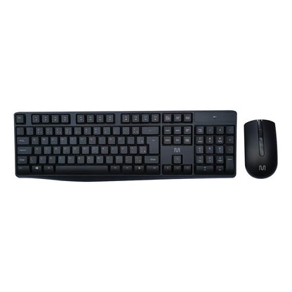 Kit Teclado e Mouse Sem Fio Conexão USB 1600DPI C/ Pilhas Multi - TC270
